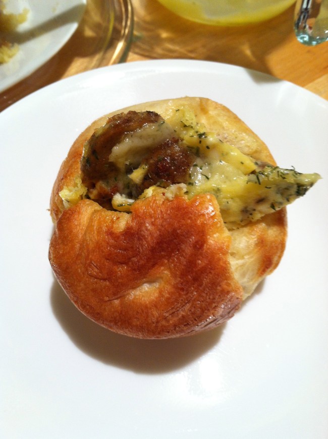 sausage popover sammies