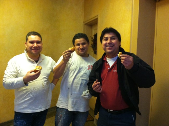 sausage popovers gus, hen and santi